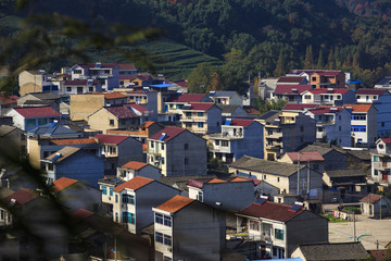浙江,紹興,新昌,小將鎮(zhèn),山村,風(fēng)光,霞光,草甸,田園,平原,生態(tài)