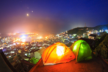 浙江,舟山,嵊山,海島,橋,海面,俯瞰,漁村,全景
