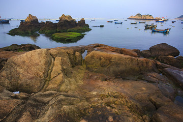 浙江,舟山,嵊泗,枸杞島,海島,海灣,船,碼頭,沙灘,礁石,海浪,漁村