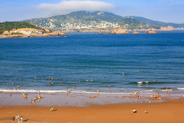 浙江,舟山,嵊泗,枸杞島,海島,海灣,船,碼頭,沙灘,礁石,海浪,漁村