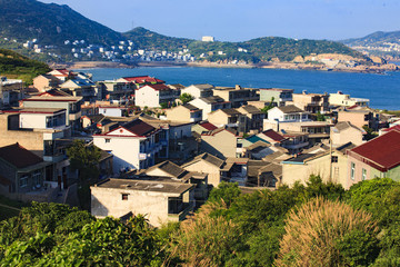 浙江,舟山,嵊泗,枸杞島,海島,海灣,船,碼頭,沙灘,礁石,海浪,漁村