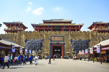浙江,金華,東陽(yáng),橫店影視城,景區(qū),秦王宮,清明上河圖