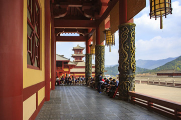 浙江,金華,東陽(yáng),橫店影視城,景區(qū),秦王宮,清明上河圖