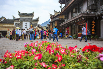 湖南,湘西,鳳凰古城,吊腳樓,沱江,古建筑