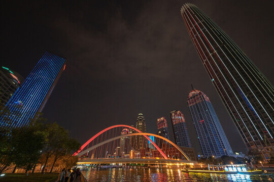 天津海河夜景