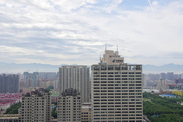 鳥(niǎo)瞰西安城市風(fēng)光