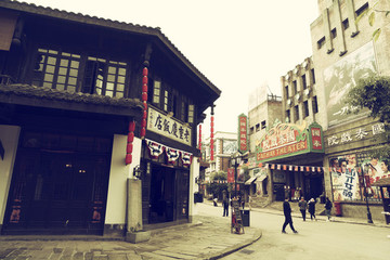 重慶街景復(fù)古照片