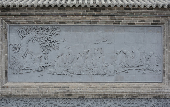孔子講學(xué)磚雕