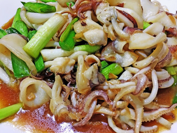 蔥炒魷魚