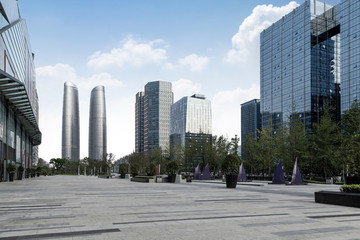 成都高新區(qū)金融城附近現(xiàn)代建筑