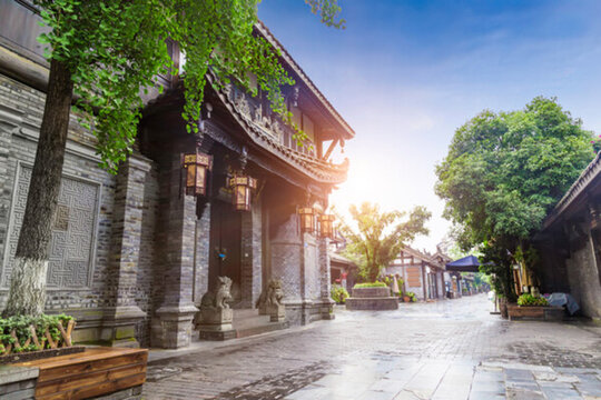 成都寬窄巷子的古代建筑