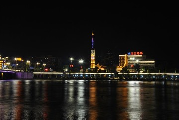 四川廣漢江畔夜景