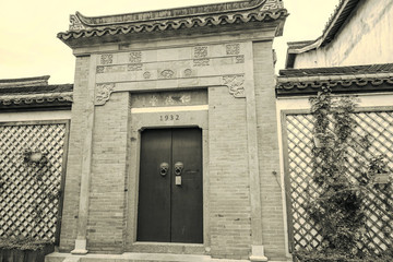 杭州中式建筑四合院大門