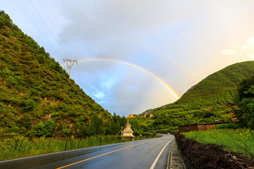 甘孜理塘川藏線318國道彩虹