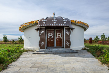 大漢行宮景區(qū)的蒙古特建筑
