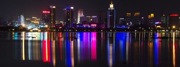 宜興城市夜景全景圖