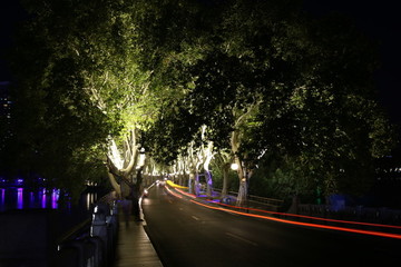 九江李公堤夜景