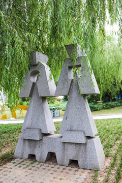 北京城市雕塑遠(yuǎn)望紫禁城
