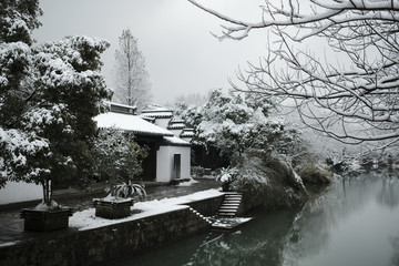 西溪雪景