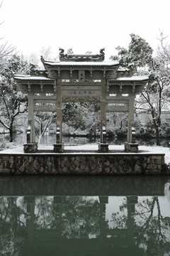 西溪雪景