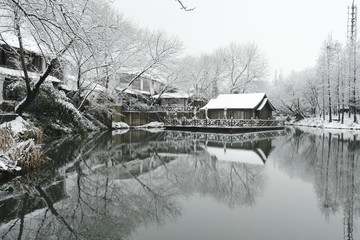 西溪雪景
