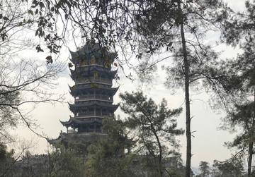 都江堰塔樓