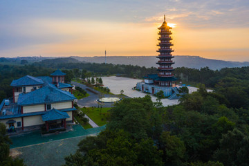 航拍平山森林公園