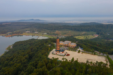 航拍平山森林公園