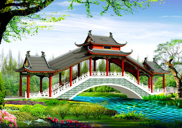 中式風雨橋