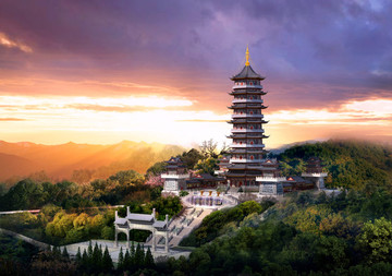 仿古塔