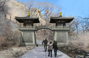 景區(qū)入口門樓
