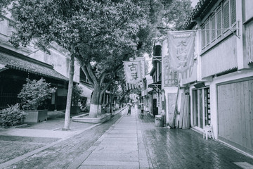 古鎮(zhèn)老街黑白照