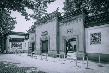 蘇州庭院建筑黑白照