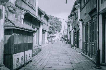 江南古鎮(zhèn)黑白照