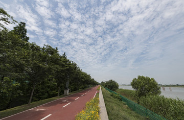 南京魚嘴濕地公園風(fēng)光