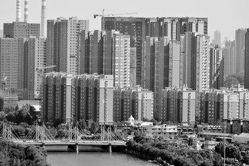 城市黑白照