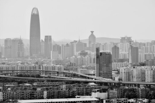 城市黑白照