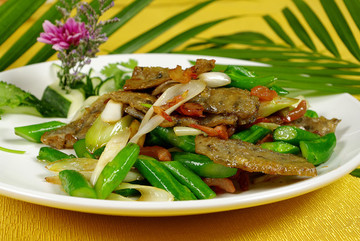 蝦干芥蘭梗炒魚菘