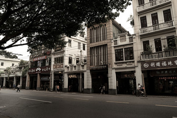老廣州騎樓建筑照片