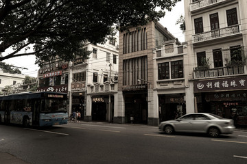 老廣州騎樓建筑照片