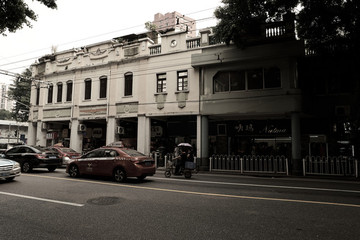 老廣州騎樓建筑照片