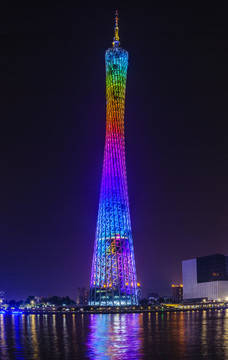 珠江廣州塔夜景
