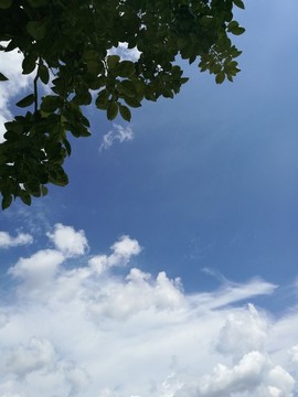藍(lán)天白云天空背景素材
