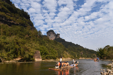 武夷山竹筏漂流