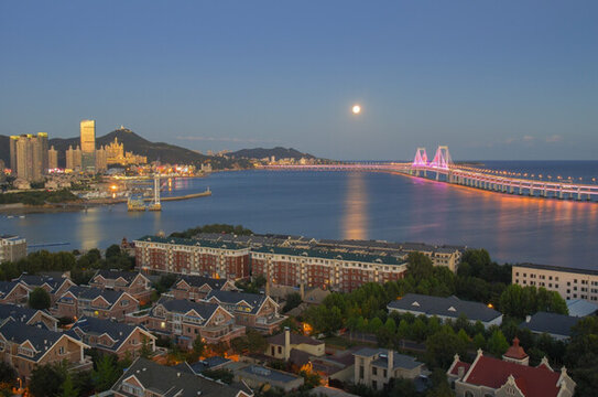 大連星海灣夜景