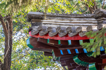 承德避暑山莊古建門樓挑檐