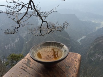 天門(mén)山上品茶