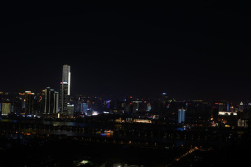 長沙橘子洲夜景