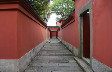 紅色宮墻素材
