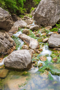 云臺山疊瀑峽溪流